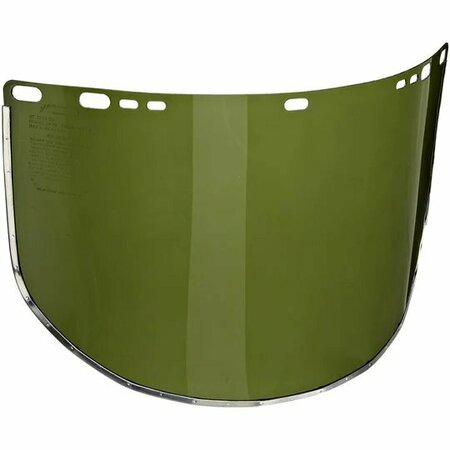 XTRWELD Visor, Face Shield, Green, Bound with Aluminum Band 9in. x 15.5in. x .040in. ,  UV3545BLG